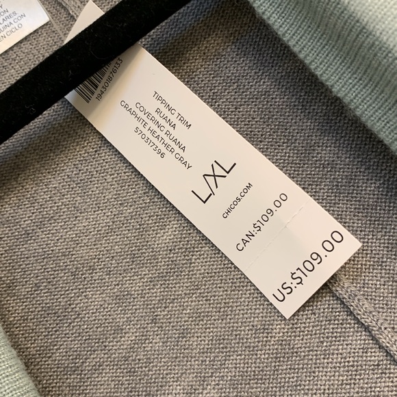 NWT Chico’s Ruana - Picture 5 of 8